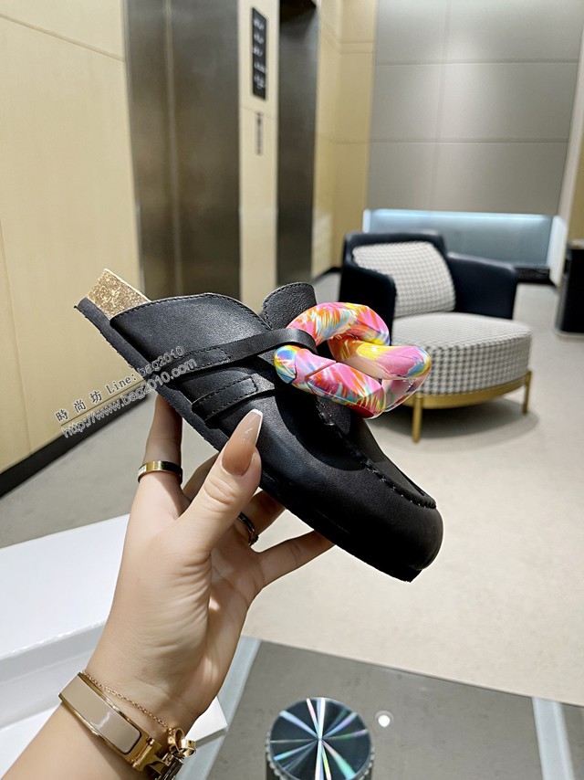 JW Anderson Chain Loafer穆勒透明樹脂扣穆勒鞋 女士半拖鞋 dx3457